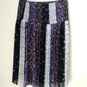W by Worth Floral pleated Maxi Skirt Size 0
